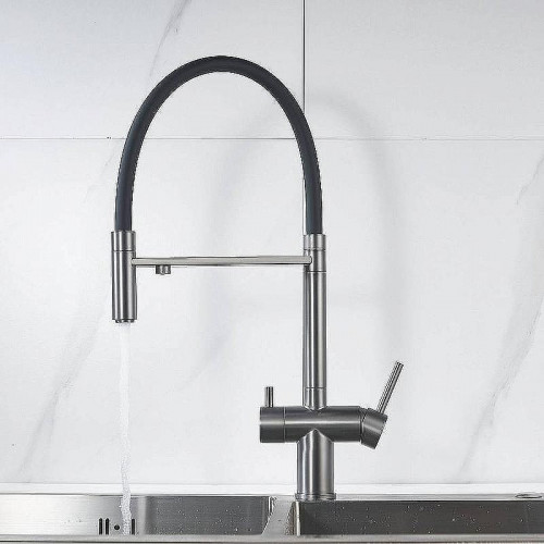 Смеситель для кухни Maretti Calabria CA31RGF11 Оружейная сталь