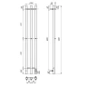 Электрический полотенцесушитель APEXTERMO Sirius Light 800x120 SR10182BL с крючками цвет Черный