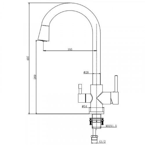 Смеситель для кухни Aquatek AQ1085MB Черный матовый латунь