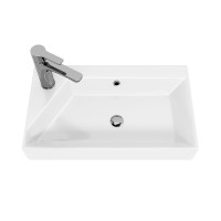 Раковина Dreja Slim Synergy 55 17055-KL Белая фаянс полувстраиваемая