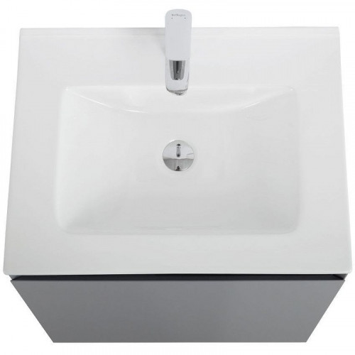 Тумба под раковину Art&amp;Max Latina 60 AM-Latina-600-1C-SO-GM подвесная Серая матовая МДФ / ЛДСП