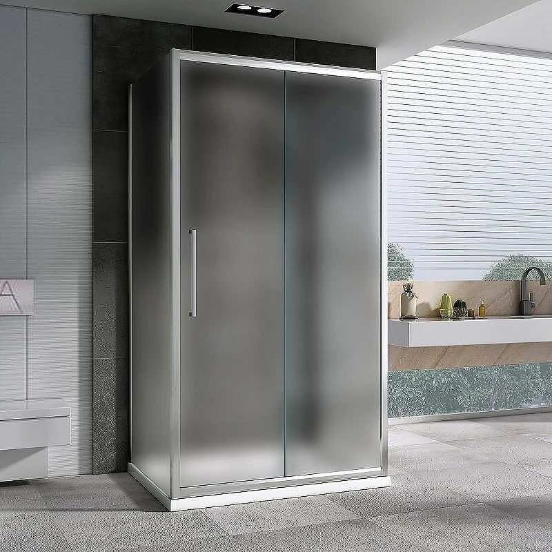 Душевой уголок Abber Schwarzer Diamant 150x70 AG30150MH-S70M-S70M профиль Хром стекло матовое