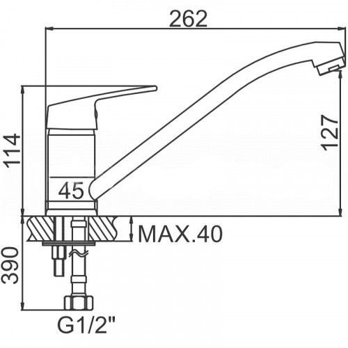 Смеситель для кухни Ledeme H16 4216L Хром