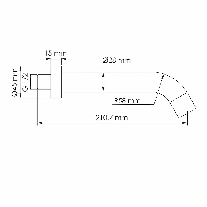Излив для смесителя WasserKRAFT Wern A098 цвет Никель