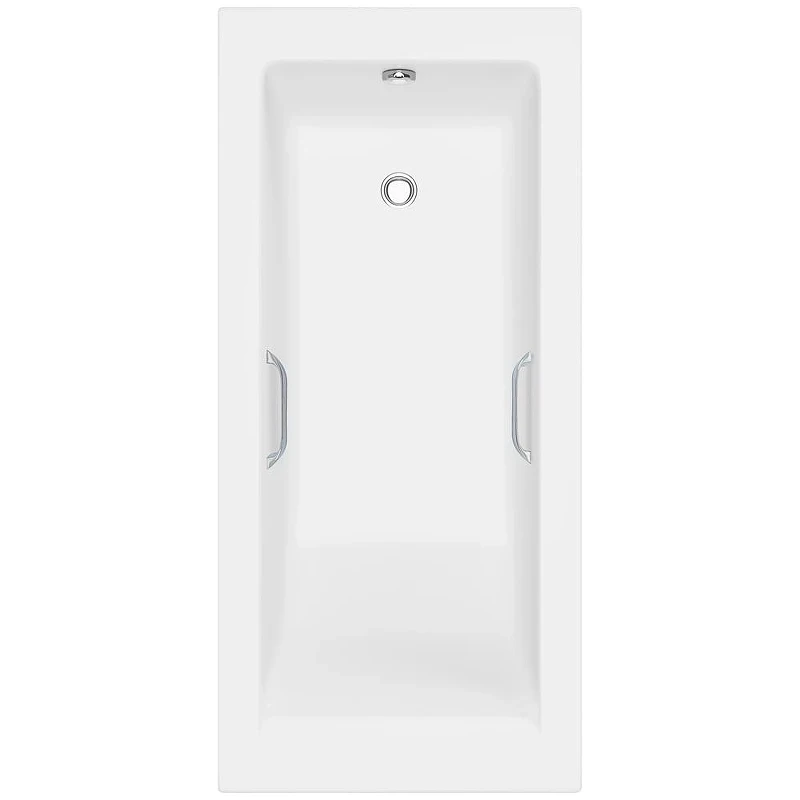 Ванна из искусственного камня Delice Diapason 180х75 DLR330065R-G цвет Белый глянцевый с ручками Хром