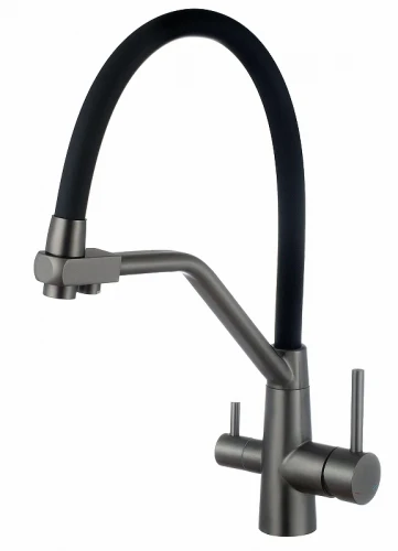 Смеситель для кухни ESKO Kitchen K25GMB цвет Оружейная сталь
