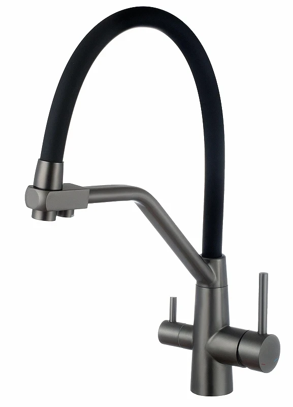 Смеситель для кухни ESKO Kitchen K25GMB цвет Оружейная сталь