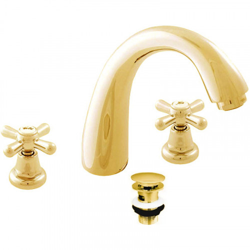 Смеситель для раковины Rav Slezak Morava retro MK133.5Z Золото латунь