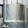 Шторка для ванны Maybah Glass MGV-579-3 750х1400 складная 3 секции Золото стекло бронзовое матовое
