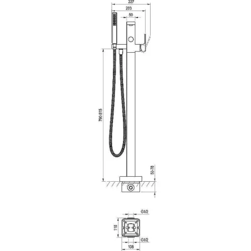 Скрытая часть для смесителя Ravak R-Box RB 07A.50 X070427 G 1/2