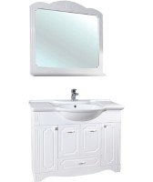 Зеркало Bellezza Кантри 105 4619918000017 Белое МДФ / ЛДСП, стекло