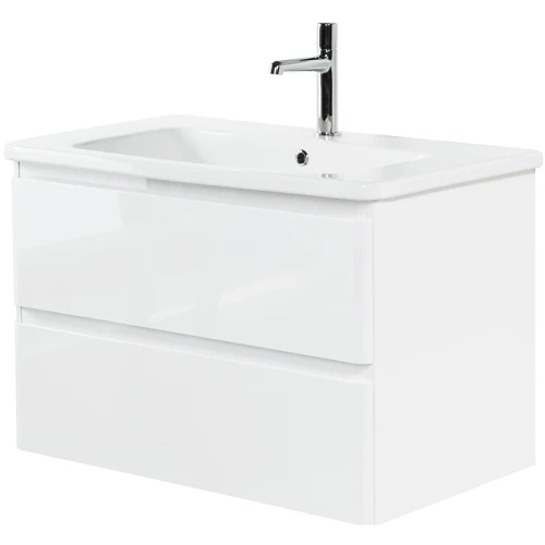 Тумба под раковину BelBagno 80 ALBANO-CER-800-2C-SO-BL подвесная Bianco Lucido МДФ / ЛДСП