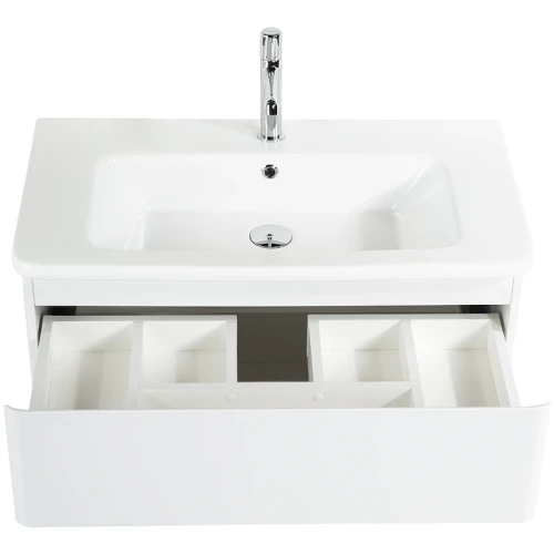 Тумба под раковину BelBagno 80 ALBANO-CER-800-2C-SO-BL подвесная Bianco Lucido МДФ / ЛДСП