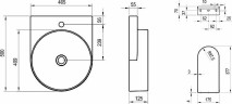 Раковина Ravak Yard 40 XJX01240002 Белая фарфор подвесная