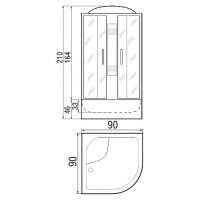 Душевая кабина River Dunay 90x90 ТН 10000001249 с поддоном