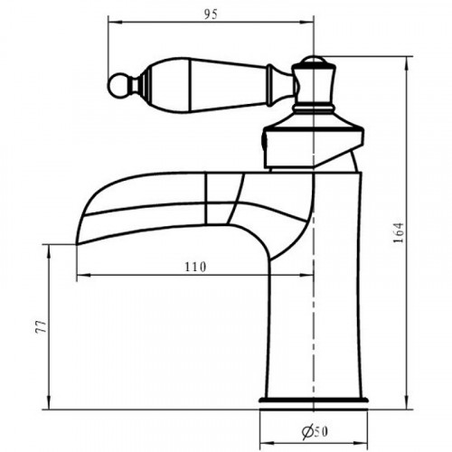 Смеситель для раковины Boheme Vogue 201-MR-W Бронза латунь
