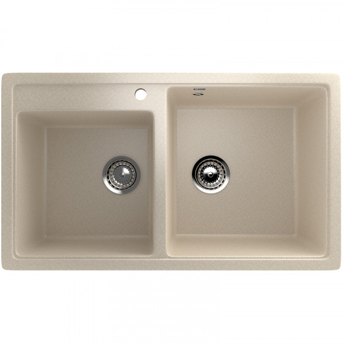 Кухонная мойка Ulgran Classic U-200-328 Бежевая искусственный камень (литьевой мрамор) встраиваемый