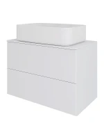 Тумба с раковиной Orange Otto 75 Ot-75TuMDF+B07-600W подвесная цвет Белый глянец