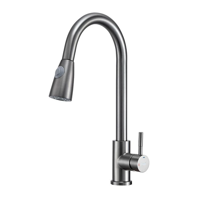 Смеситель для кухни Frap F60991-9 цвет Оружейная сталь