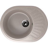 Кухонная мойка Ulgran Classic U-107m-302 Песочная искусственный камень (литьевой мрамор) встраиваемый