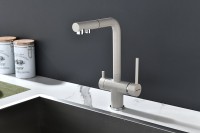 Смеситель для кухни Paulmark Serpentine Se213222-BE Бежевый латунь