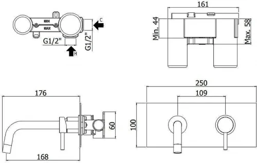 Смеситель для раковины Paffoni Light LIG101BO/M цвет Белый матовый