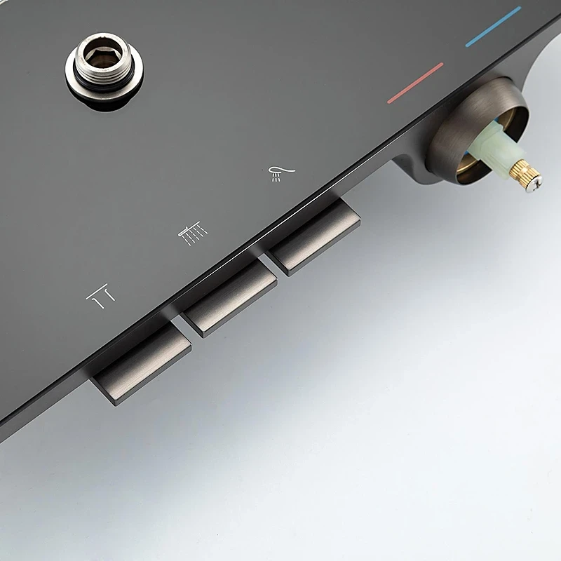 Душевая система Gappo G2496-19 цвет Оружейная сталь