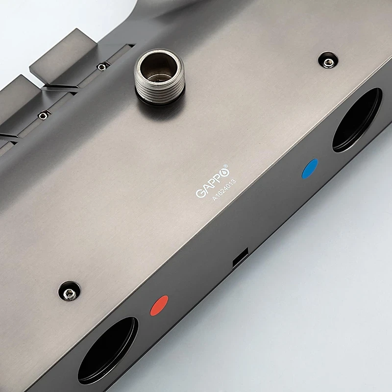 Душевая система Gappo G2496-19 цвет Оружейная сталь