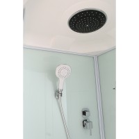 Душевая кабина Black&amp;White Galaxy 80х80 8501800 профиль Серебристый хром задняя стенка Белая