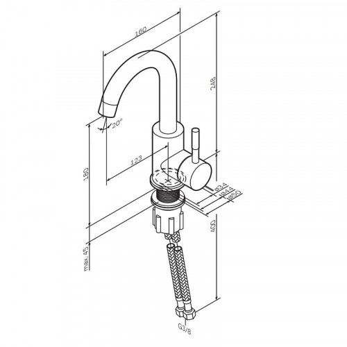 Смеситель для раковины AM.PM X-Joy S F85B02722 Черный матовый