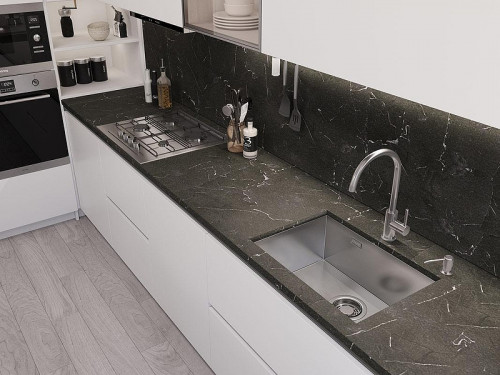 Кухонная мойка Emar PVD 59 EMB-132 PVD цвет Nano Satine