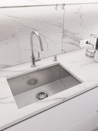 Кухонная мойка Emar PVD 59 EMB-132 PVD цвет Nano Satine