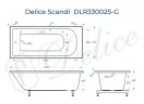 Ванна из искусственного камня Delice Scandi 170х70 DLR330025-G цвет Белый
