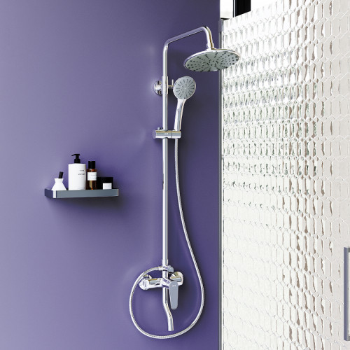 Душевая система Dorff Prime D0740900 Хром Серый латунь на стену