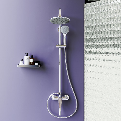 Душевая система Dorff Prime D0740900 Хром Серый латунь на стену