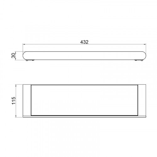 Стеклянная полка Timo Saona 13072/13 цвет Никель