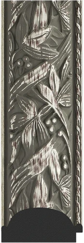 Зеркало Evoform Exclusive 179х119 BY 3624 с фацетом в багетной раме - Византия серебро 99 мм стекло