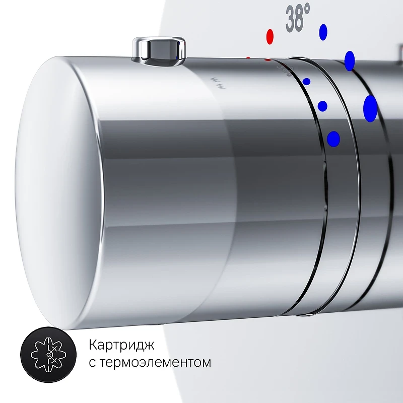 Смеситель для душа AM.PM Like F8075500 с термостатом Хром латунь встраиваемый