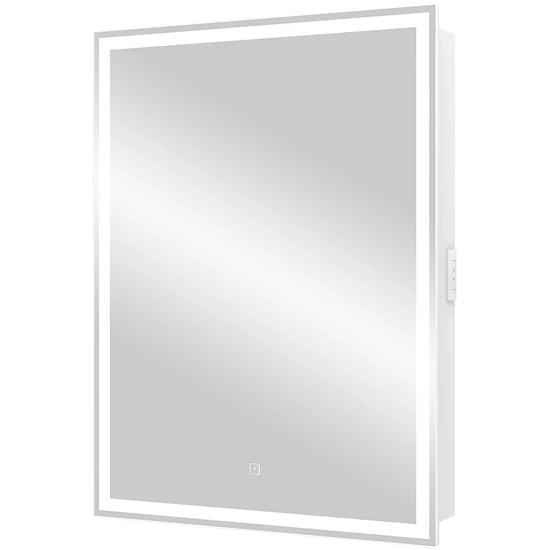 Зеркальный шкаф Континент Allure LED 55 L МВК002 с подсветкой Белый МДФ / ЛДСП, стекло
