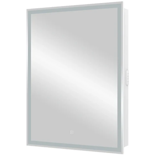 Зеркальный шкаф Континент Allure LED 55 L МВК002 с подсветкой Белый МДФ / ЛДСП, стекло