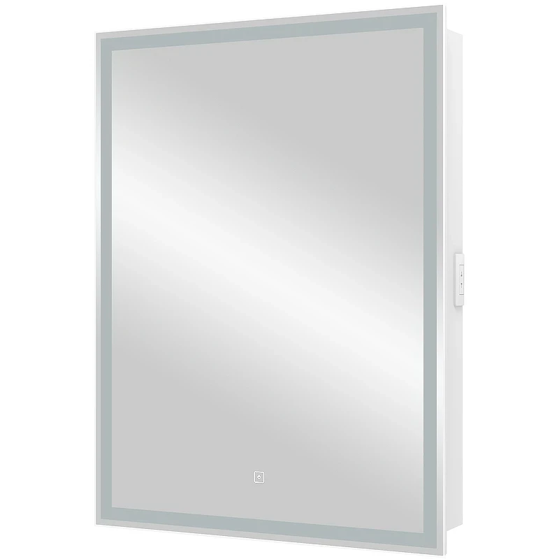 Зеркальный шкаф Континент Allure LED 55 L МВК002 с подсветкой Белый МДФ / ЛДСП, стекло