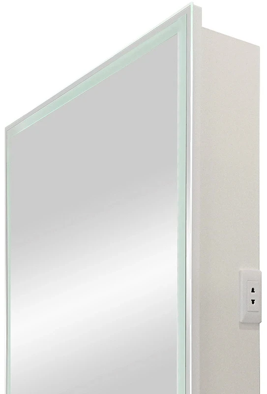 Зеркальный шкаф Континент Allure LED 55 L МВК002 с подсветкой Белый МДФ / ЛДСП, стекло