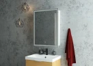 Зеркальный шкаф Континент Allure LED 55 L МВК002 с подсветкой Белый МДФ / ЛДСП, стекло