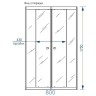 Душевой уголок Melodia della vita Square 80х80 MCNSQ8080MBk профиль Черный стекло матовое