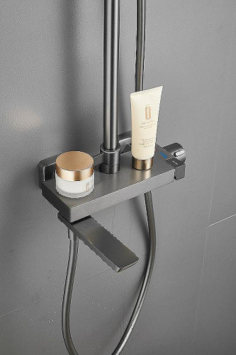 Душевая система Belz B672-3 B24672-3 Оружейная сталь