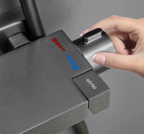 Душевая система Belz B672-3 B24672-3 Оружейная сталь