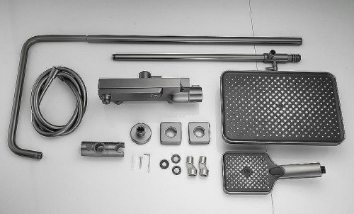 Душевая система Belz B672-3 B24672-3 Оружейная сталь