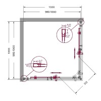 Душевой уголок BelBagno Marino 100x100 MARINO-A-2-100-C-CR профиль Хром стекло прозрачное