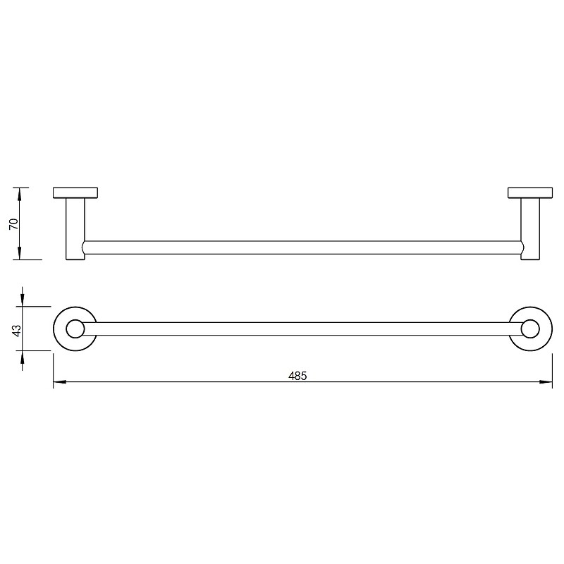 Полотенцедержатель Whitecross Ergo gunmetal ER2250GM Оружейная сталь