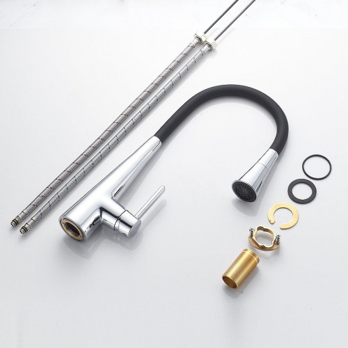 Смеситель для кухни Rose R213 цвет Хром Черный